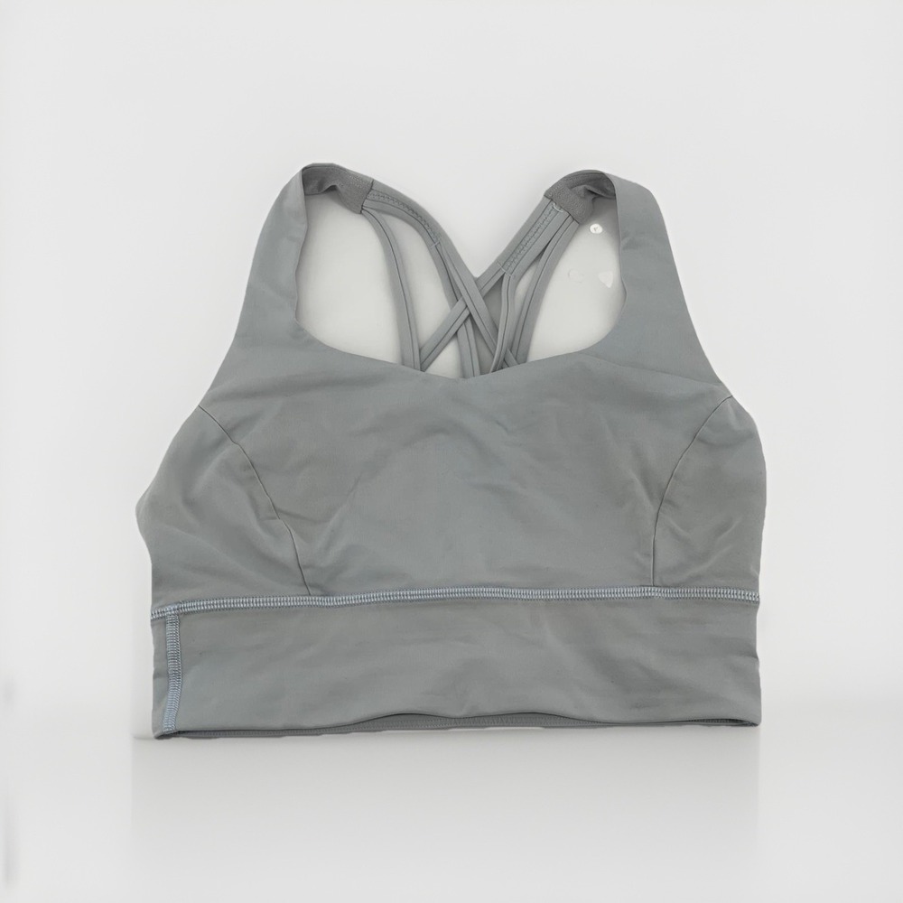 Lululemon Light Green Strappy Sports Bra Womens Size 6 Yoga Activewear